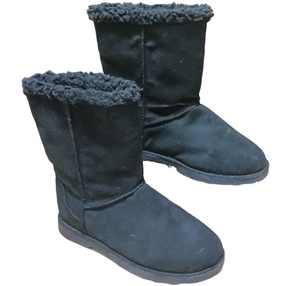 SO Black Short Suede Winter boots "Size 6" - Picture 1 of 8